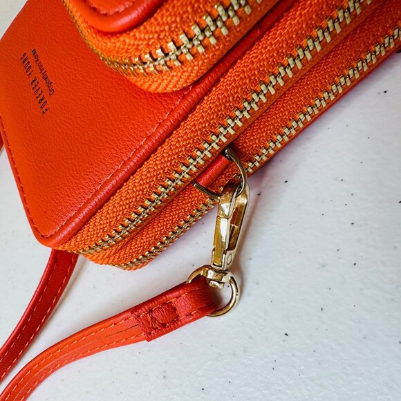 Small Crossbody Purse Cell Phone Bag Orange Purse Handbag Credit Card Slots - Picture 14 of 15